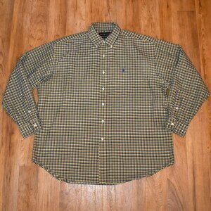 Ralph Lauren Big Shirt Plaid Button Up Shirt‎ Sz LG
